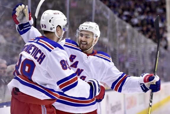 New York Rangers right wing Pavel Buchnevich Kevin Shattenkirk