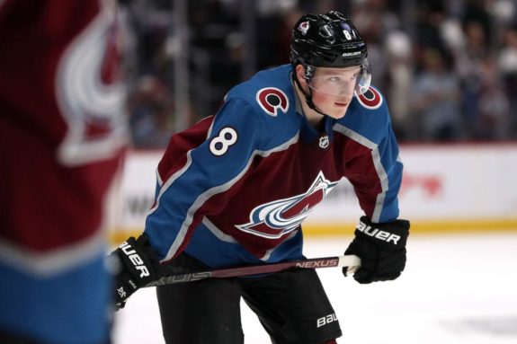 Cale Makar #8 of the Colorado Avalanche