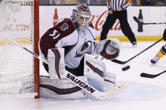 (Greg M. Cooper-USA TODAY Sports) Calvin Pickard is currently battling Semyon Varlamov for playing time in Colorado, and he'd be in another battle if selected by Vegas.