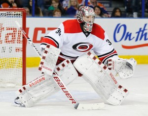 Goalie Cam Ward of the Carolina Hurricanes.