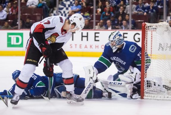 Brady Tkachuk, Troy Stecher, Jacob Markstrom