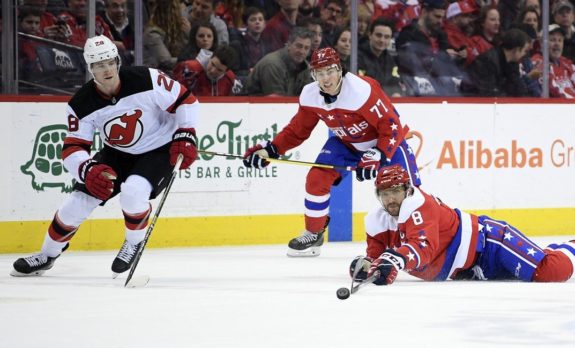 Washington Capitals Alex Ovechkin New Jersey Devils Damon Severson