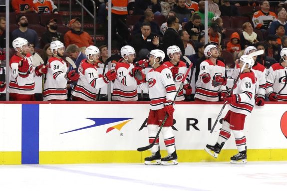 Carolina Hurricanes bench