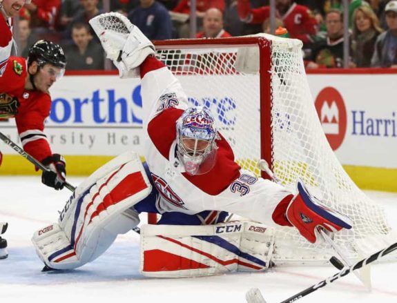 Montreal Canadiens goalie Charlie Lindgren