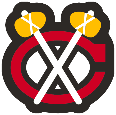 Chicago Blackhawks Shoulder Logo Emblem Road White Jersey Patch Red Tomahawks 