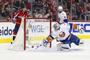 Goaltender Chris Gibson of the Islanders.