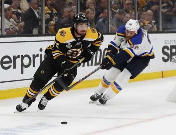 Connor Clifton with St. Louis Blues center Ryan O'Reilly