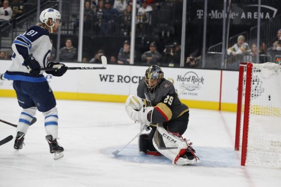 Winnipeg Jets Kyle Connor Vegas Golden Knights Marc-Andre Fleury