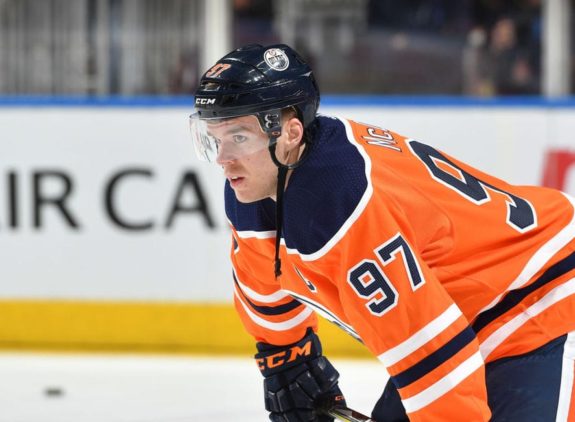 Connor McDavid #97 of the Edmonton Oilers