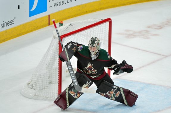 Arizona Coyotes goaltender Antti Raanta