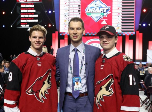 Victor Soderstrom John Chayka Carter Berger Arizona Coyotes 2019 NHL Draft