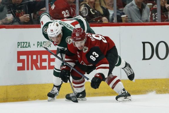 Arizona Coyotes Conor Garland Minnesota Wild Joel Eriksson Ek