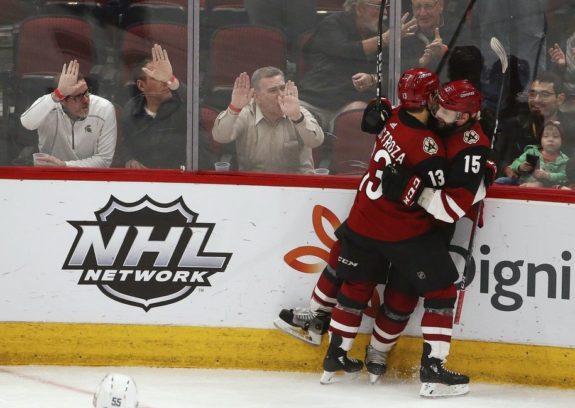 Arizona Coyotes Brad Richardson Vinnie Hinostroza