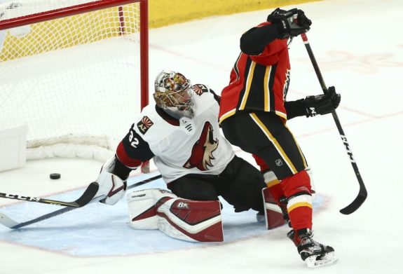 Calgary Flames Mark Jankowski Arizona Coyotes Antti Raanta