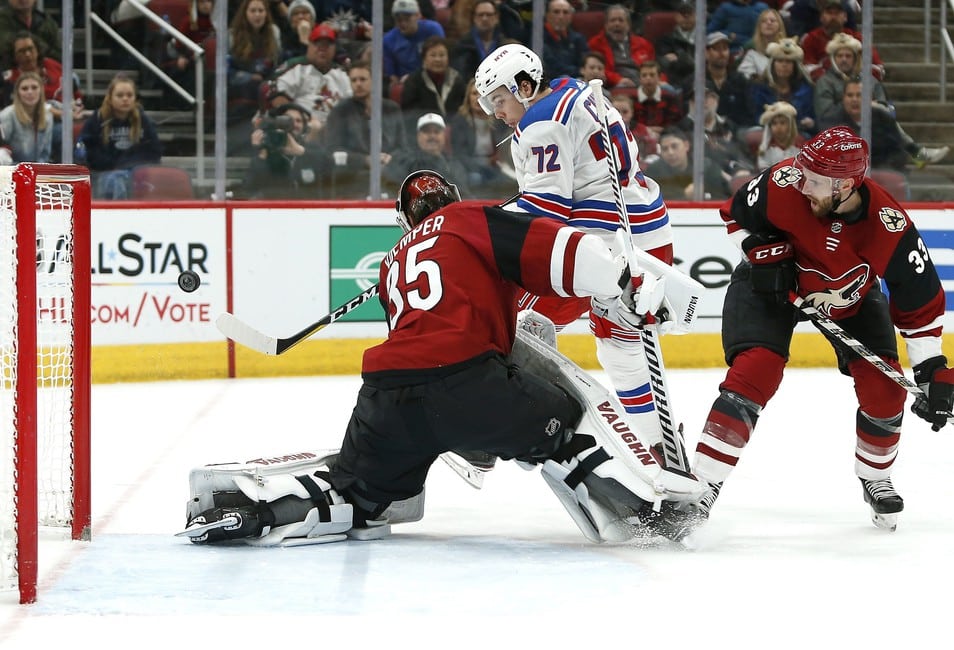 New York Rangers Filip Chytil Arizona Coyotes Darcy Kuemper