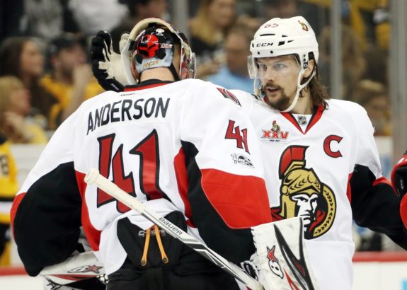 Craig Anderson and Erik Karlsson - Ottawa Senators