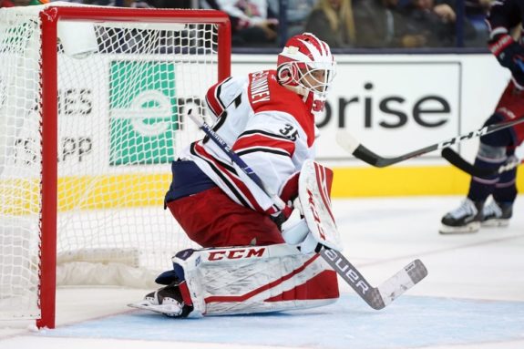 Hurricanes goaltender Curtis McElhinney