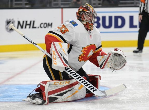 Flames goaltender David Rittich