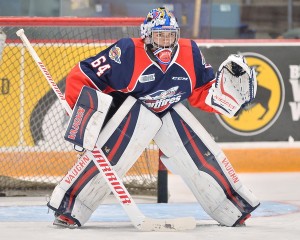 Michael DiPietro of the Windsor Spitfires. Photo by Terry Wilson / OHL Images.