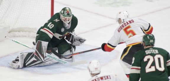 Calgary Flames Mark Giordano Minnesota Wild Devan Dubnyk