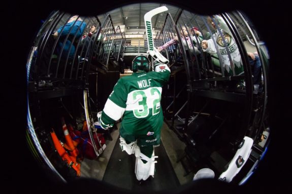 Everett Silvertips goalie Dustin Wolf