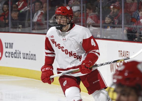 Dylan Holloway University of Wisconsin-Oilers' Holloway Must Learn to Use His Size Before Jumping to the NHL