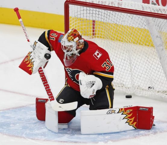 Calgary Flames goaltender Eddie Lack