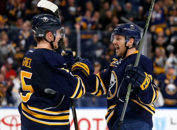 Buffalo Sabres center Jack Eichel and center Sam Reinhart