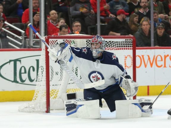 Jets goalie Eric Comrie