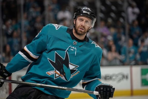 Sharks center Eric Fehr