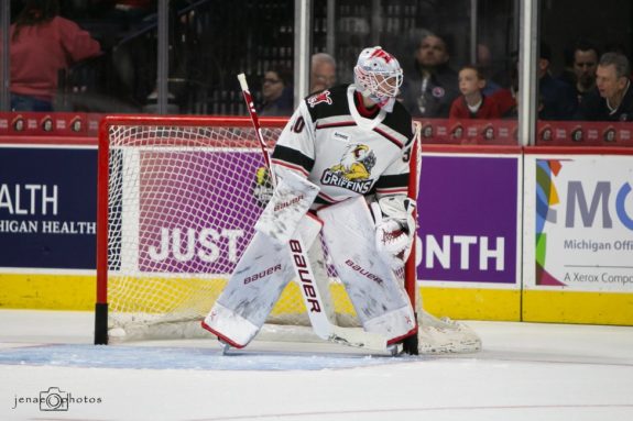 Detroit Red Wings goalie prospect Filip Larsson.