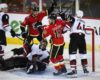 Flames Scorch Coyotes 7-1 - Giordano Tallies 3