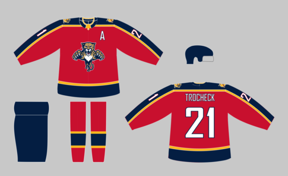 Florida Panthers Red Home Jersey Concept