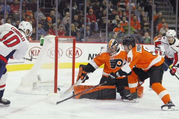 Washington Capitals' Brett Connolly Philadelphia Flyers Carter Hart