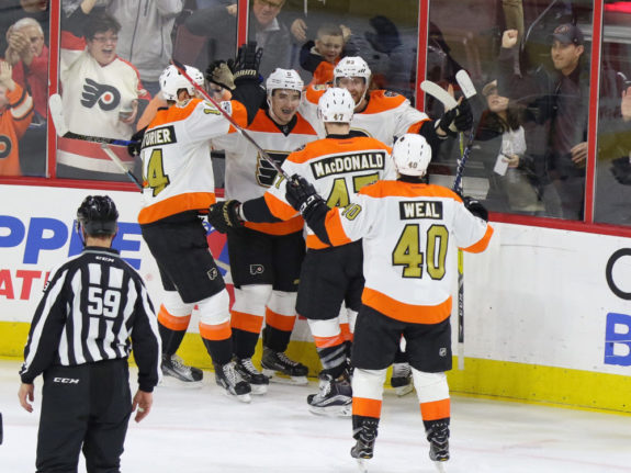 Flyers goal celebration