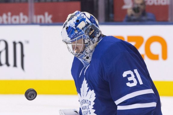 Toronto Maple Leafs goaltender Frederik Andersen