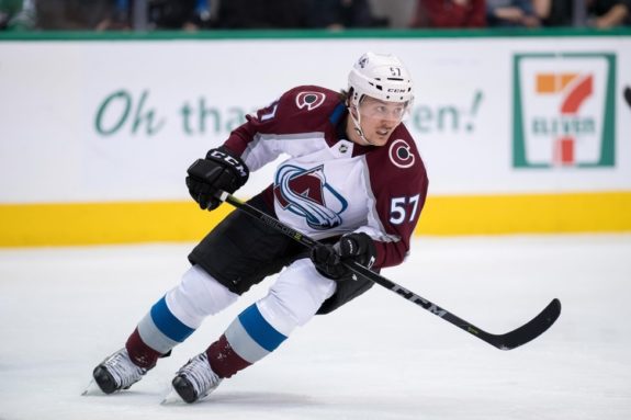 Avalanche left wing Gabriel Bourque