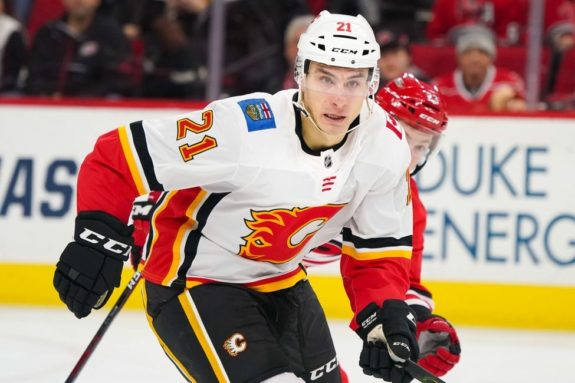 Flames forward Garnet Hathaway