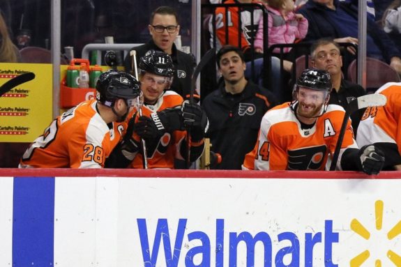 Claude Giroux Travis Konecny Sean Couturier Philadelphia Flyers