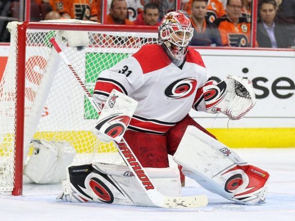 Eddie Lack of the Carolina Hurricanes