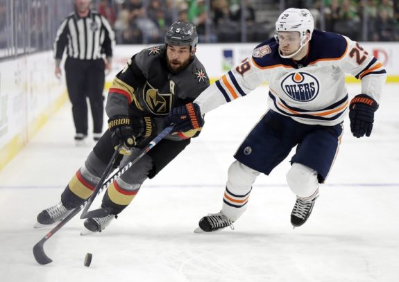 Vegas Golden Knights Deryk Engelland Edmonton Oilers Leon Draisaitl