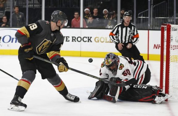 Chicago Blackhawks Corey Crawford Vegas Golden Knights Reilly Smith