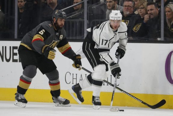 Los Angeles Kings Ilya Kovalchuk and Vegas Golden Knights Deryk Engelland