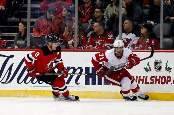 Taylor Hall and Dylan Larkin