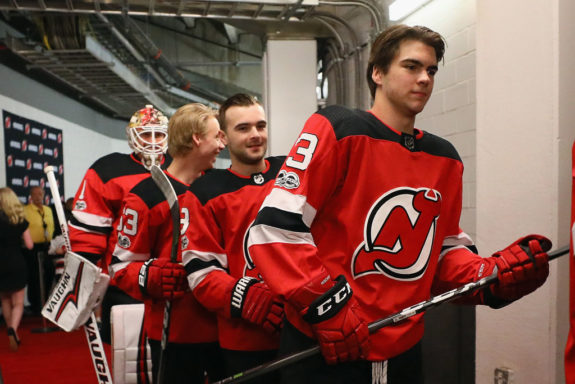 Nico Hischier Jesper Bratt Will Butcher Devils