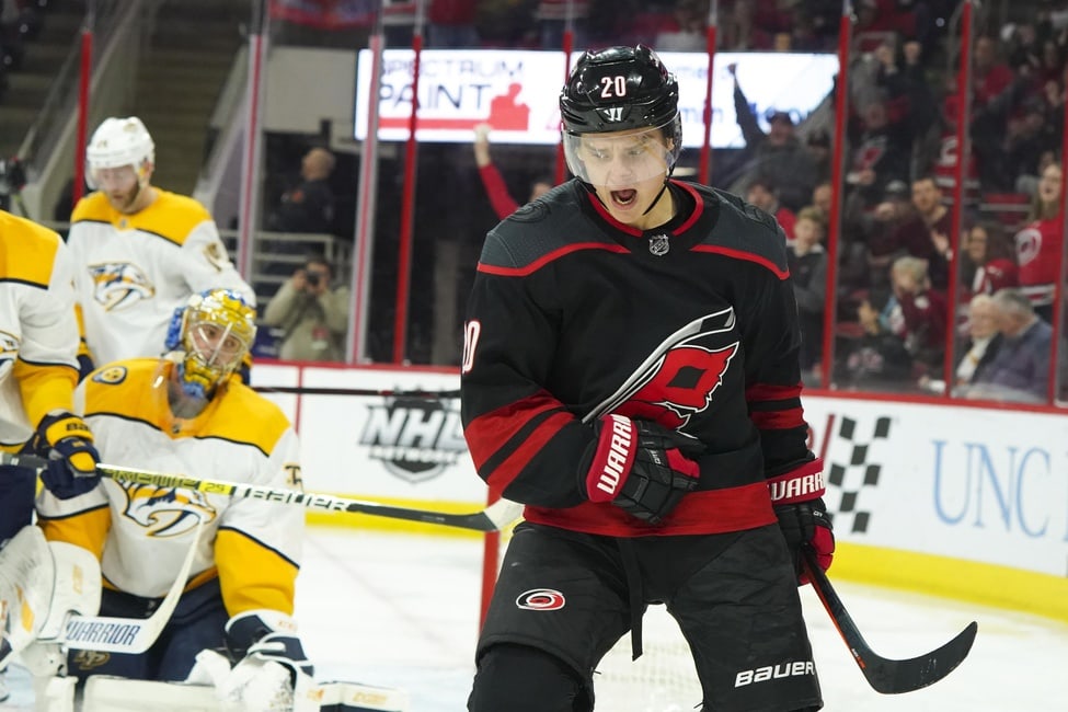 Carolina Hurricanes Pounce on Nashville Predators - Aho Gets Hat Trick