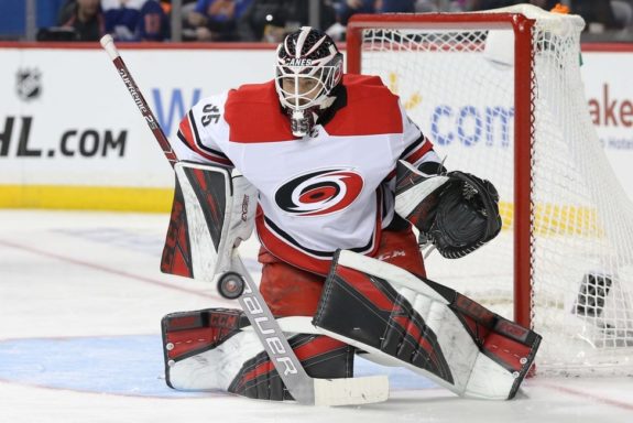 Carolina Hurricanes goalie Curtis McElhinney