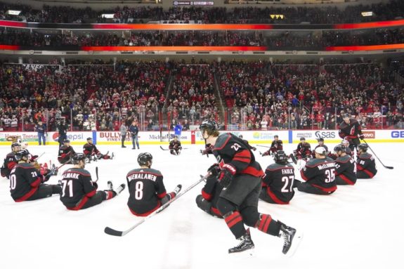 Carolina Hurricanes players celebrate