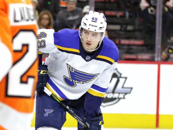 Ivan Barbashev of the St. Louis Blues
