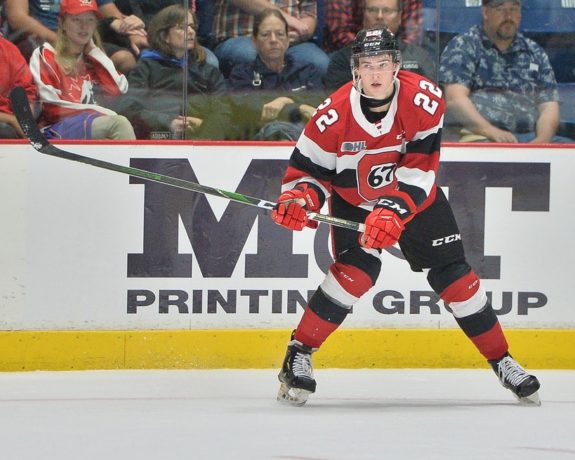 Buffalo Sabres Jack Quinn with the Ottawa 67's in 2019.